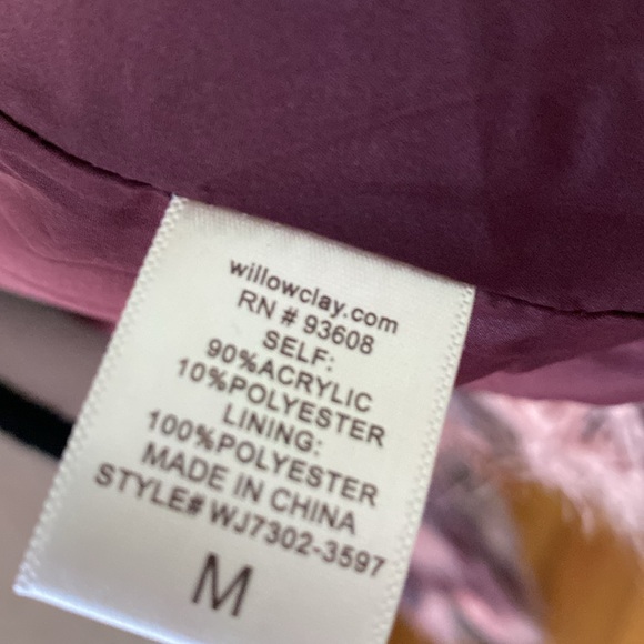 New Willow & Clay  stunning black prints faux fur coat Jacket, Size M - Picture 7 of 8